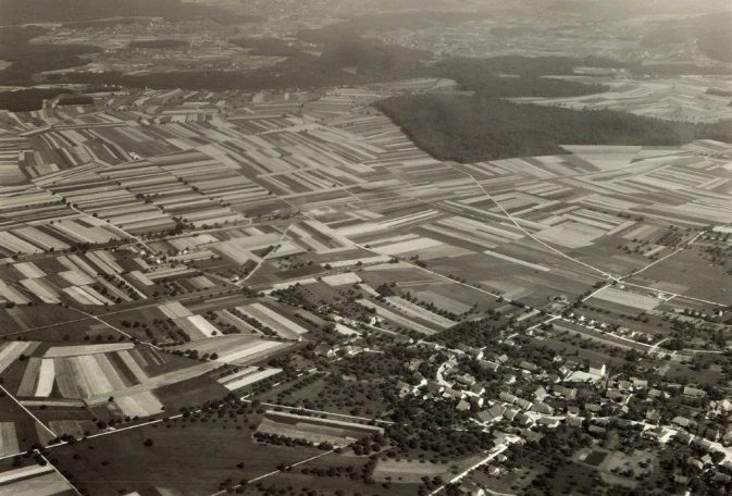 Birrfeld - Lupfig, Luftbild von 1950; Foto: René Vetterli