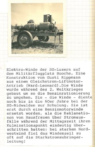 Die Elektrowinde, Eigentum der SG Luzern, eine persönliche Interpretation von Robert Sidler